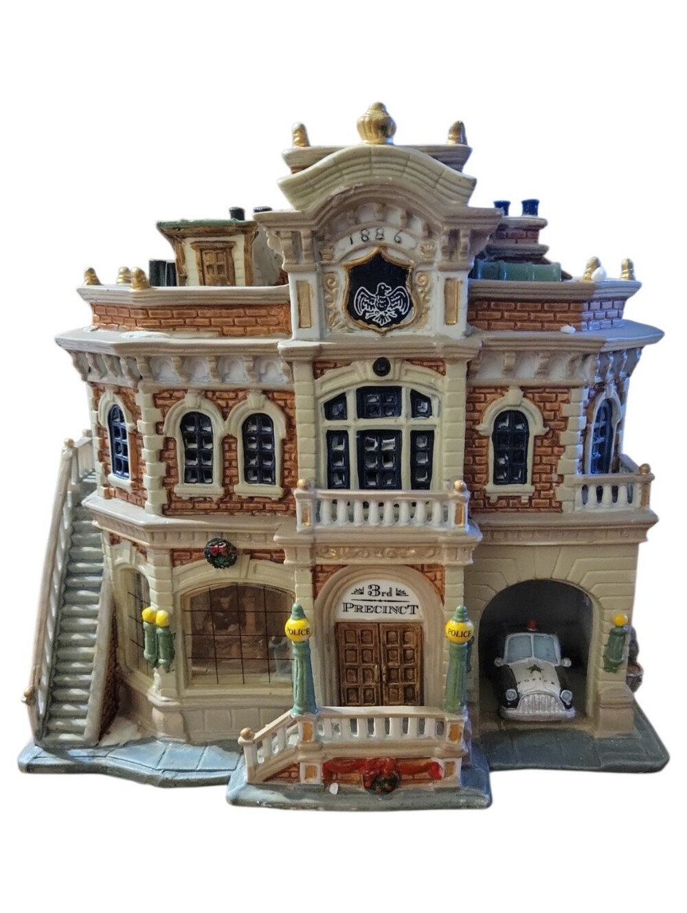 LEMAX Christmas Village Plymouth Corners 3rd Precinct Police Station House 25759